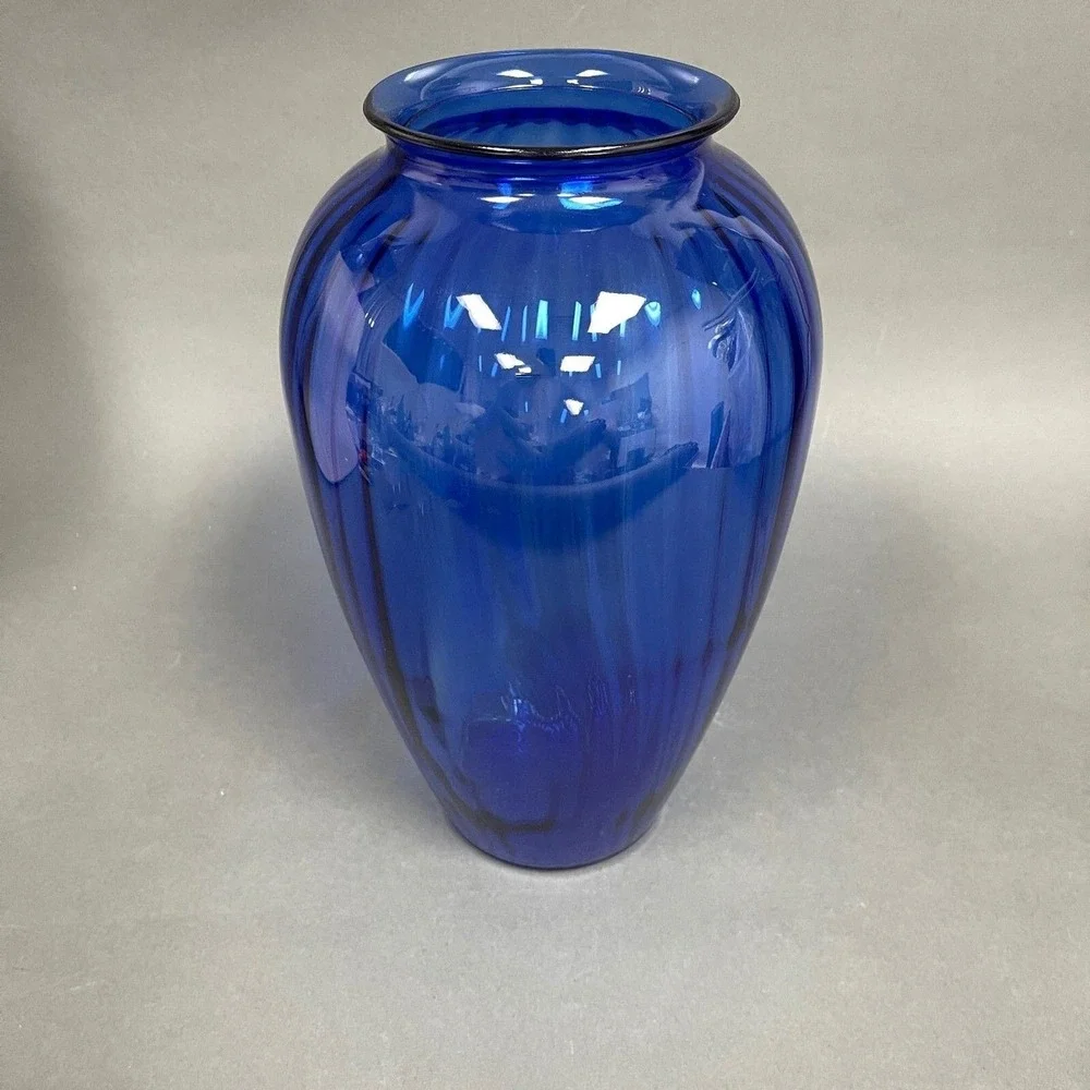 X-large Cobalt‎ Blue Glass Vase 12 5/8